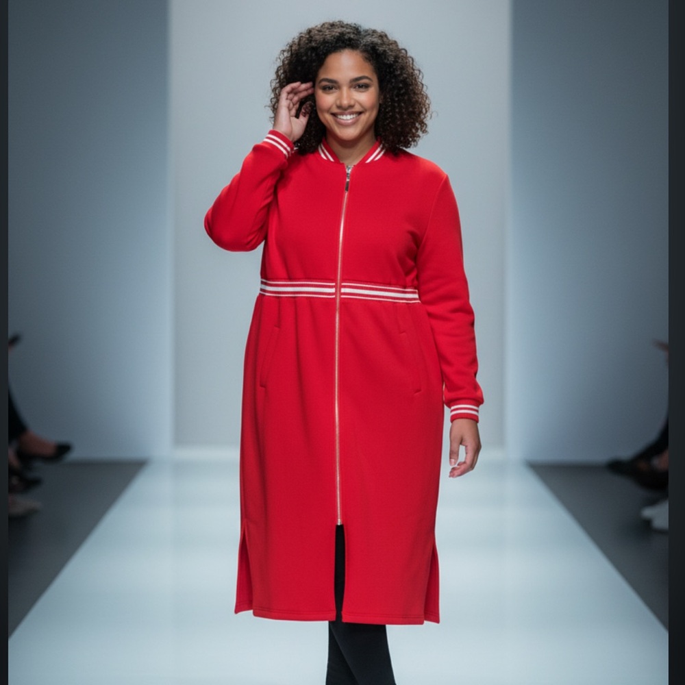 AKIRA Vibrant Red Bomber Jacket